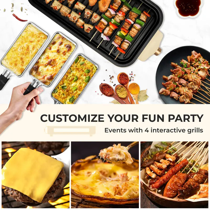 Pukomc Electric Indoor Grill, 2-in-1 Kitchen Grill