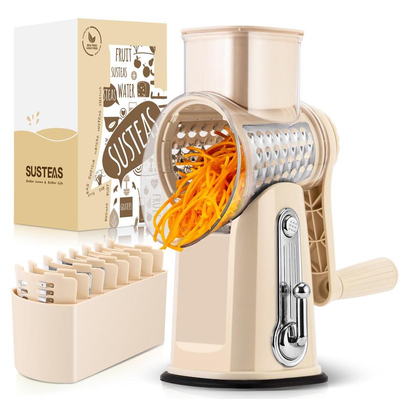 SUSTEAS Rotary Cheese Grater with Handle