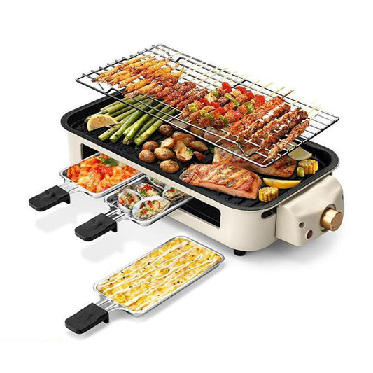 Pukomc Electric Indoor Grill, 2-in-1 Kitchen Grill