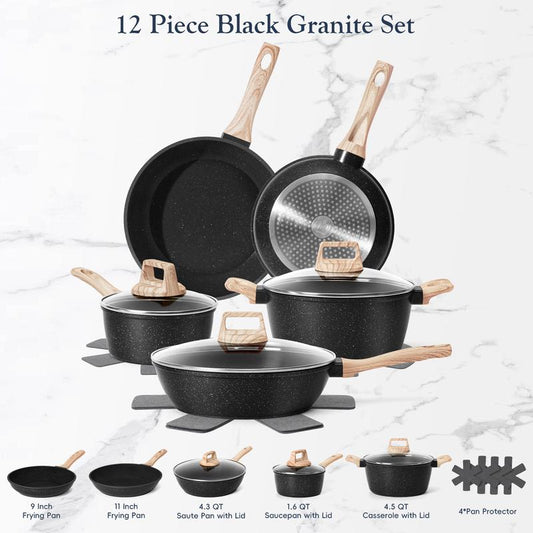 SODAY 12-piece Non-stick Cookware Set